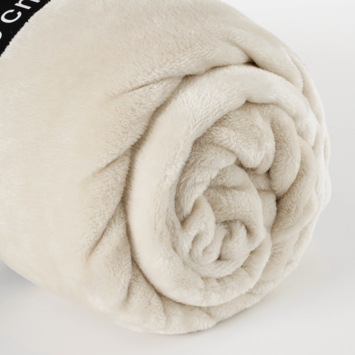 Fleece plaid beige - l180xb130cm