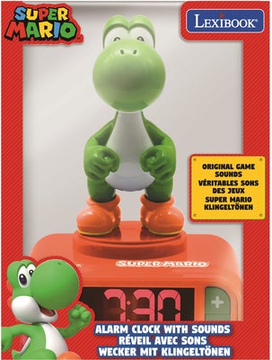 Nintendo Super Mario Yoshi Digital Vekkeklokke med Nattlampe