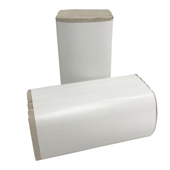 Papieren handdoekjes Z vouw 1laags 25x23cm naturel 5000stuks (917AZ)