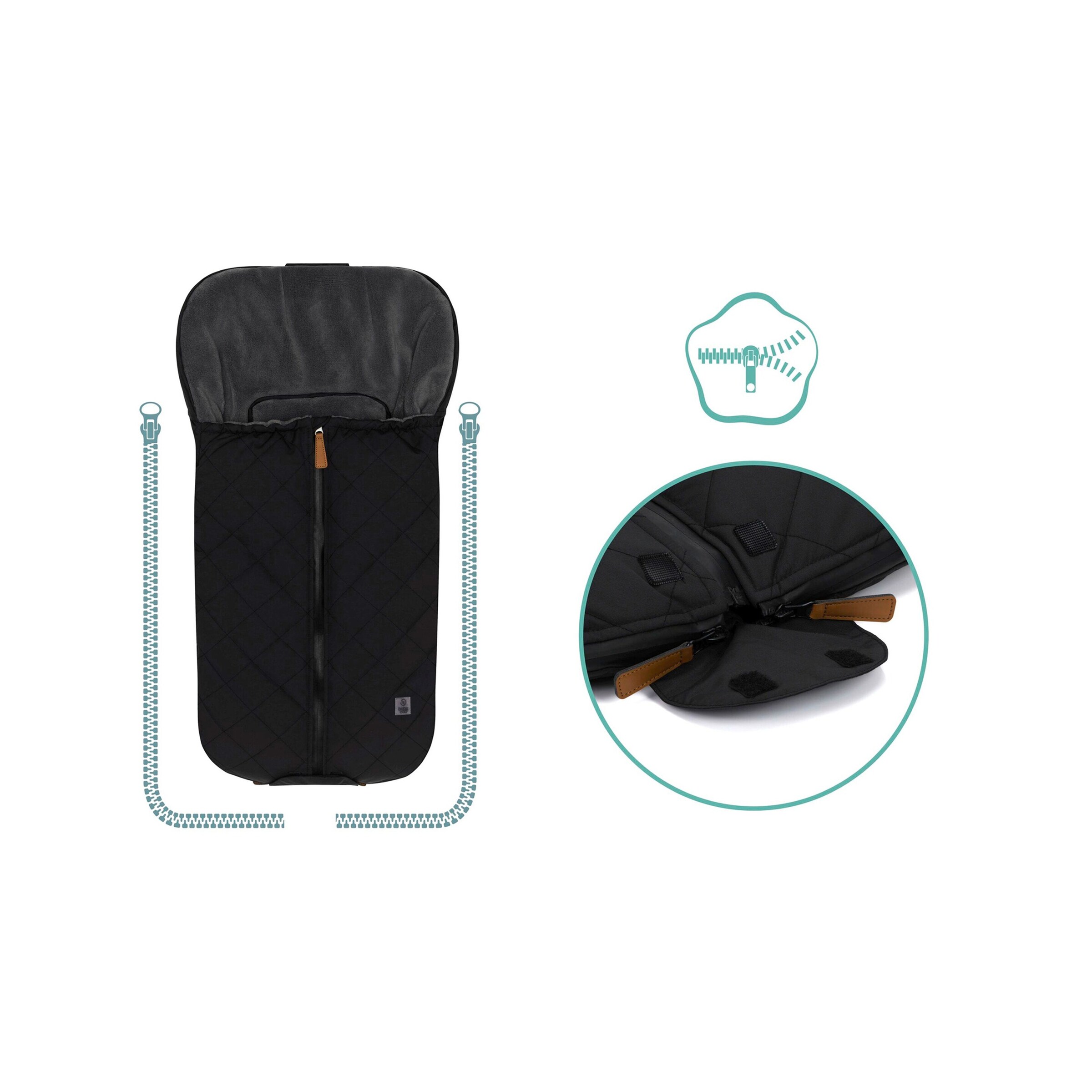 babycab Winterfußsack Nora schwarz