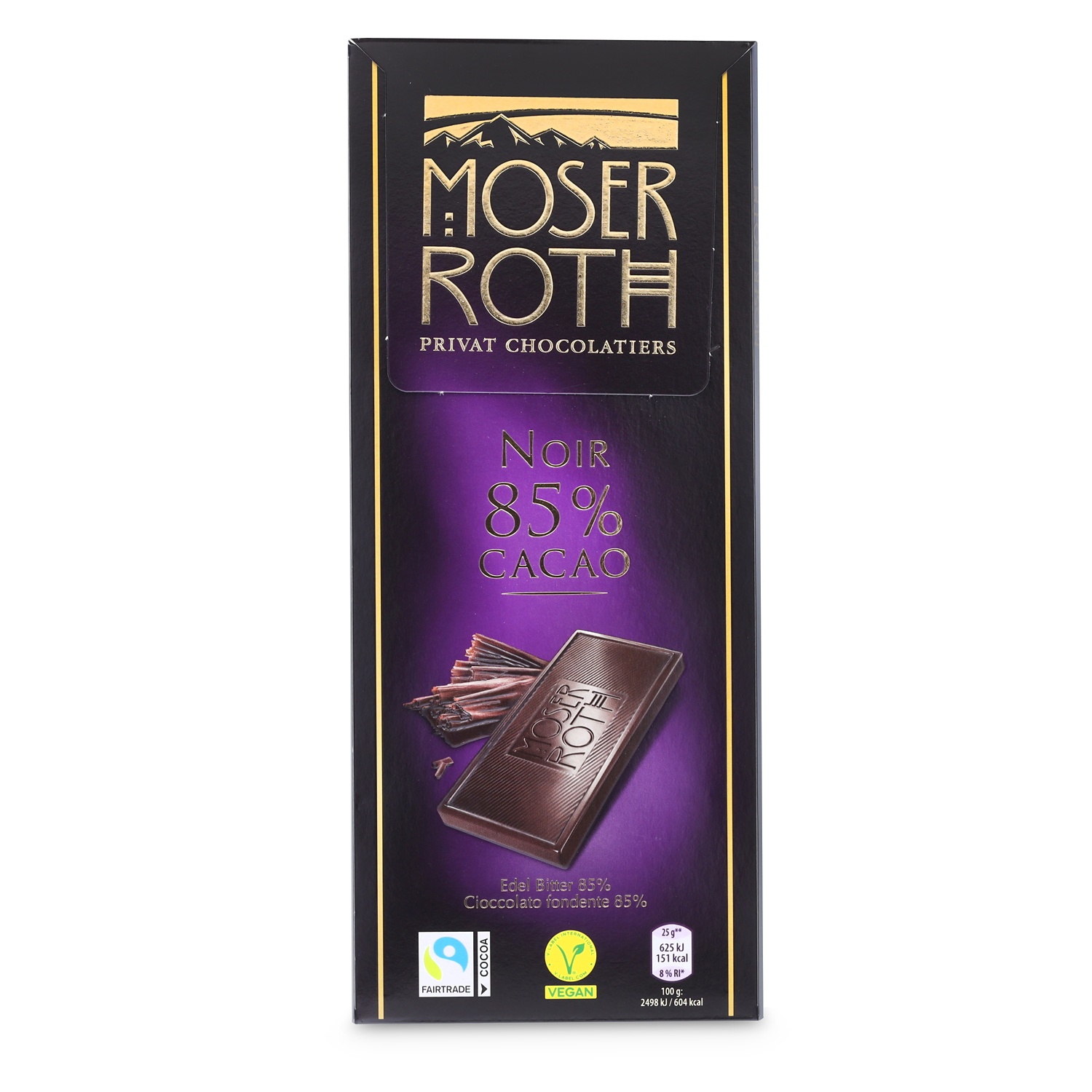 MOSER ROTH Zartbitter 85 % Kakao 5 x 25 g
