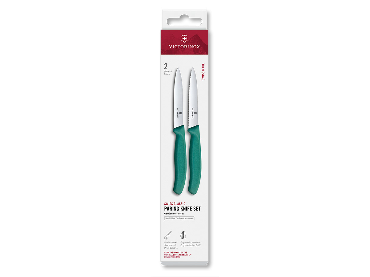 Victorinox Swiss Classic Green schilmesjes - 2-delig
