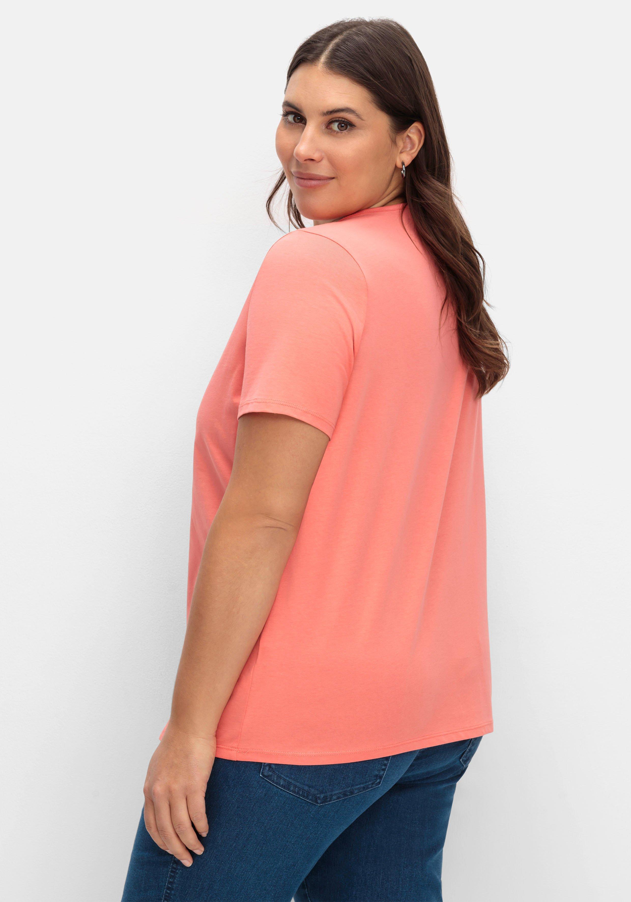 Kurzarmshirt in Layeroptik mit Ziernieten