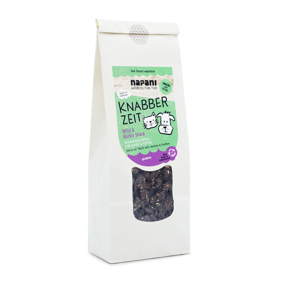 napani Knabber Zeit - Wild & Kürbis Snack für Hunde & Katzen