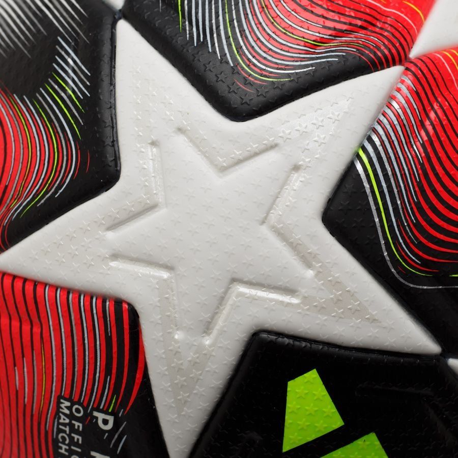 adidas Ballon Pro Champions League 3. 2024/25 Ballon de Match - Blanc/Lucid Red/Lucid Lemon/Argenté