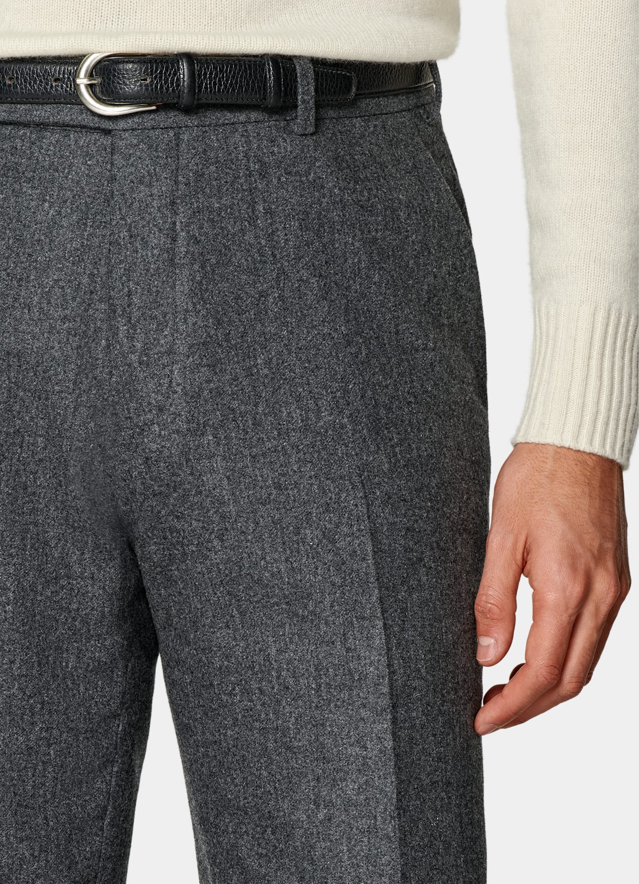Pantalon Straight Leg gris moyen