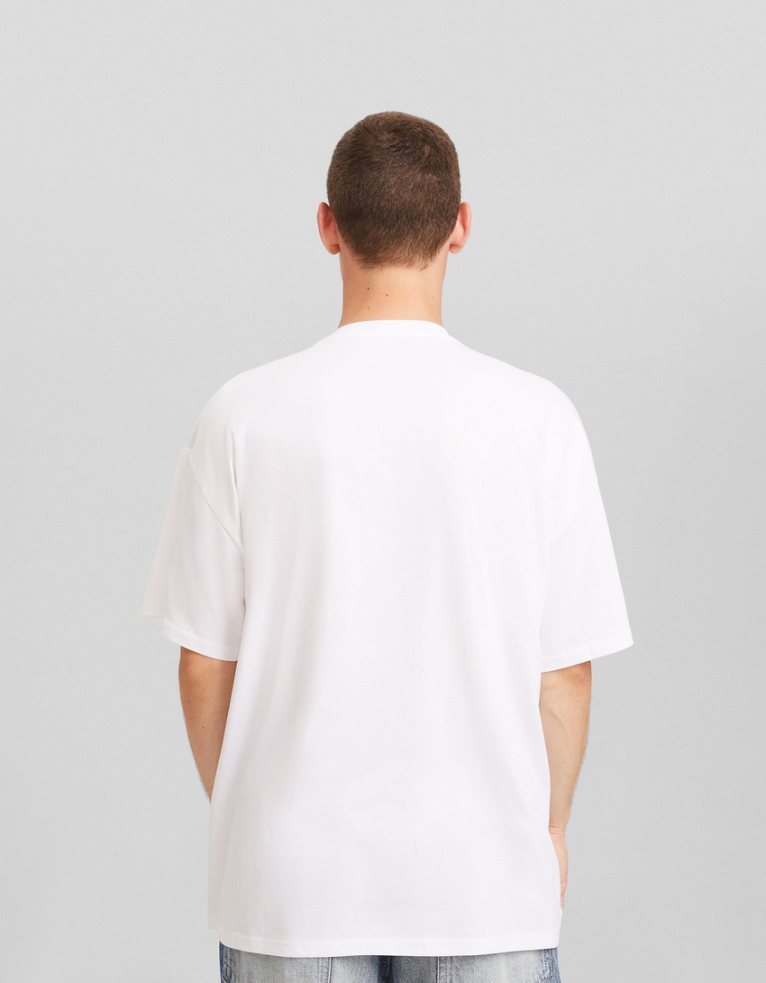 Camiseta oversized de manga curta com estampa Kuromi