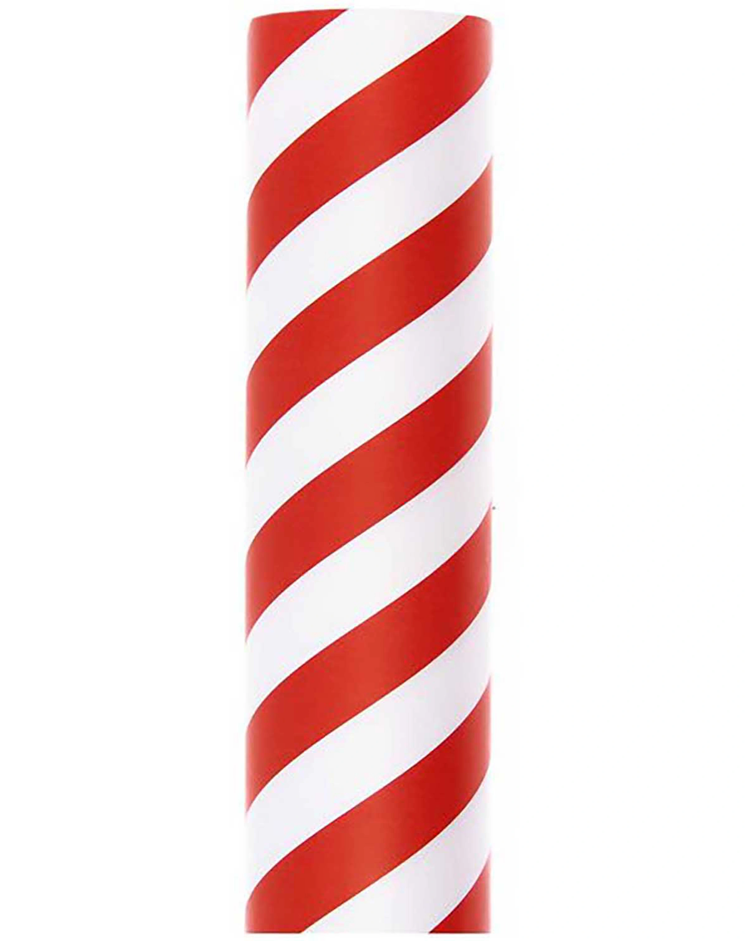 Geschenkpapier STREIFEN (70cmx8m) in rot/weiß