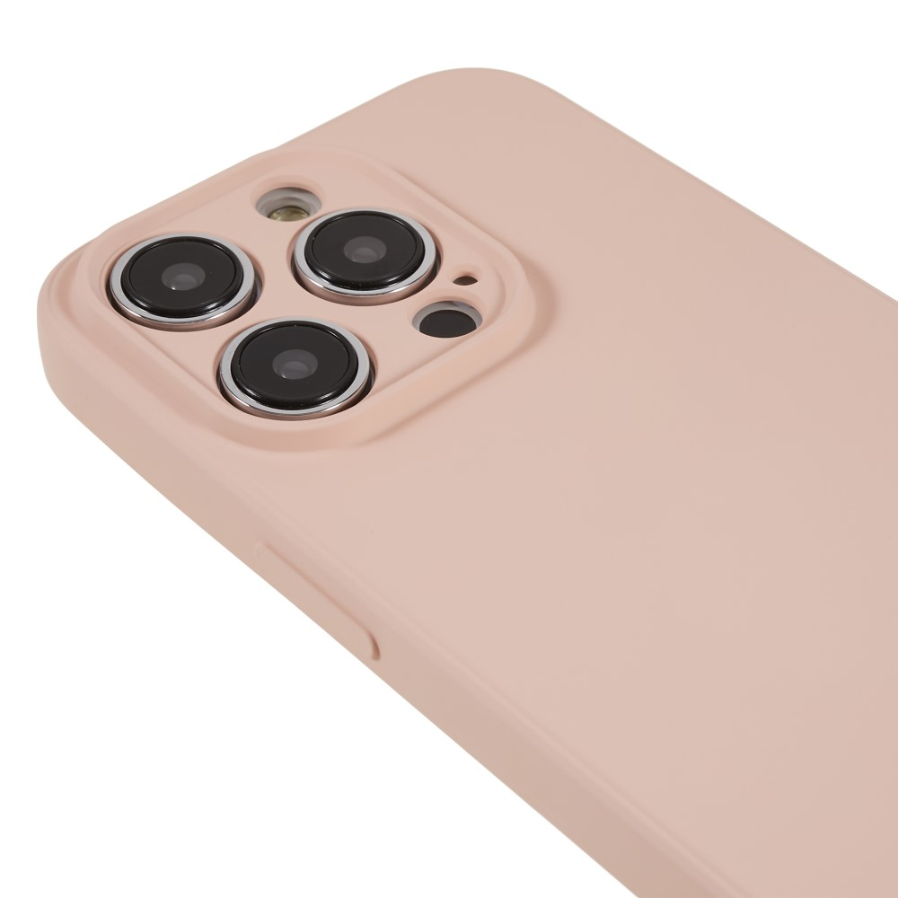 iPhone 15 Pro Gummi Case Hülle mit Kameraschutz - Rosa (Matt)