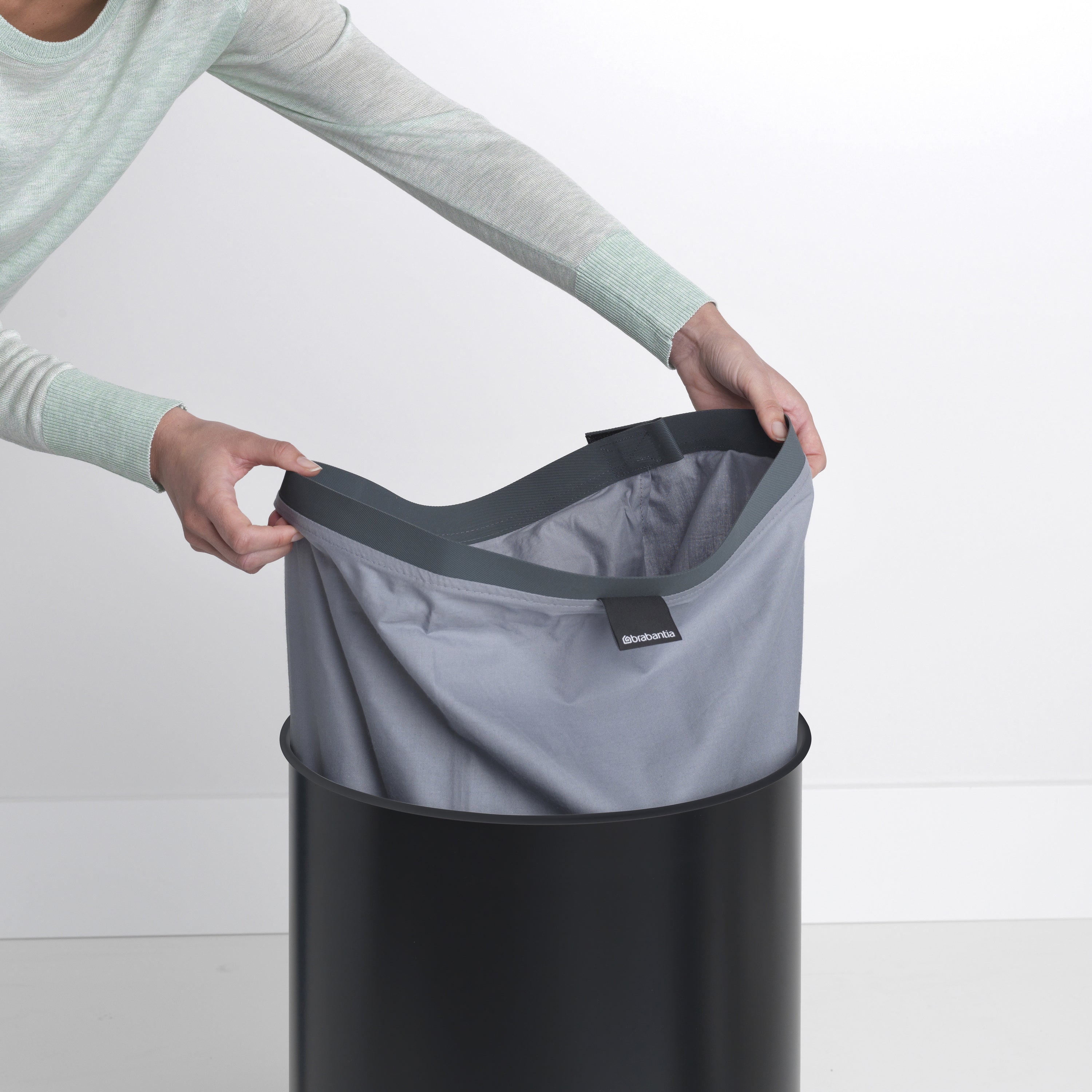 Brabantia Wasbox 60 L - Zwart / Kurk