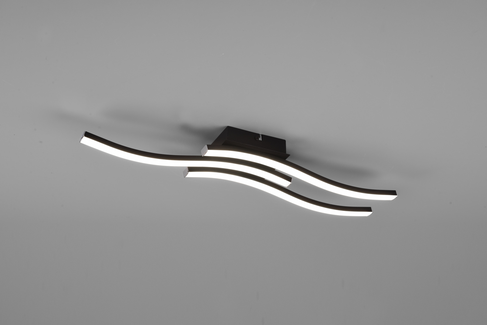 LED-Deckenlampe - schwarz matt - Metall - 56 cm