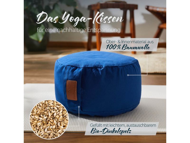 DoYourYoga Yoga-Kissen Vishnu Dunkelblau Yoga-Zubehör