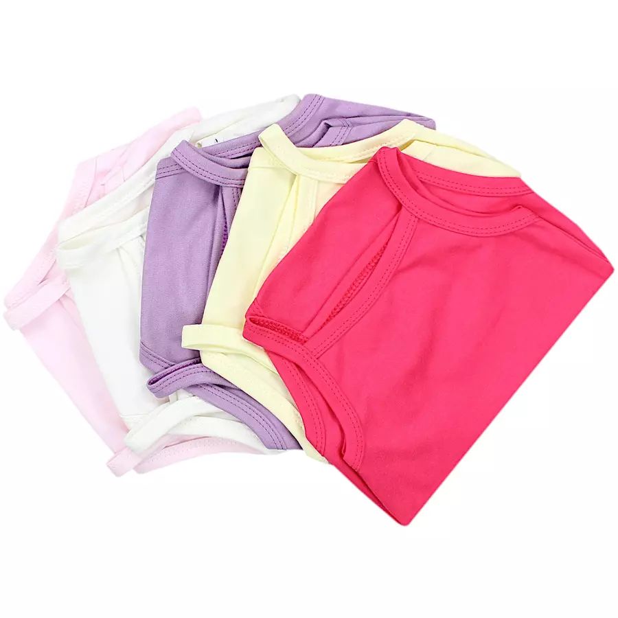 TupTam Mädchen Babybody mit Spagettiträger Sommer 5er Pack gelblila