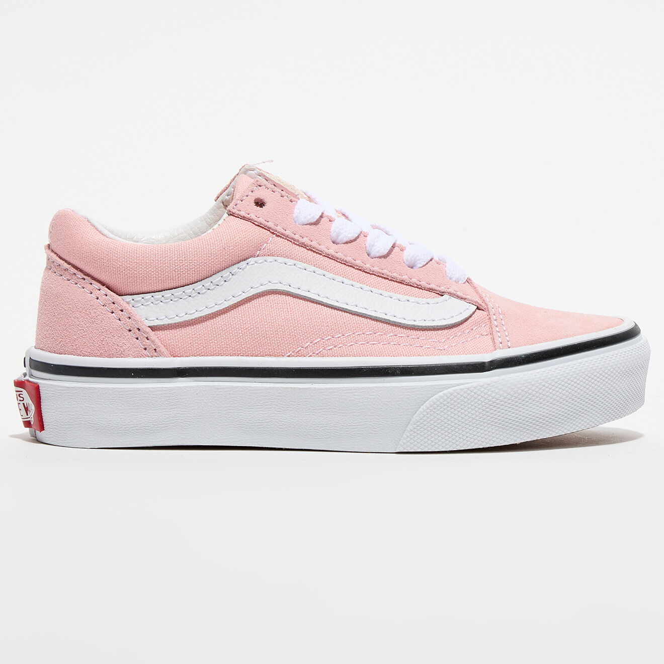 Vans Sneakers en Velours de Cuir & Toile Old Skool V roses