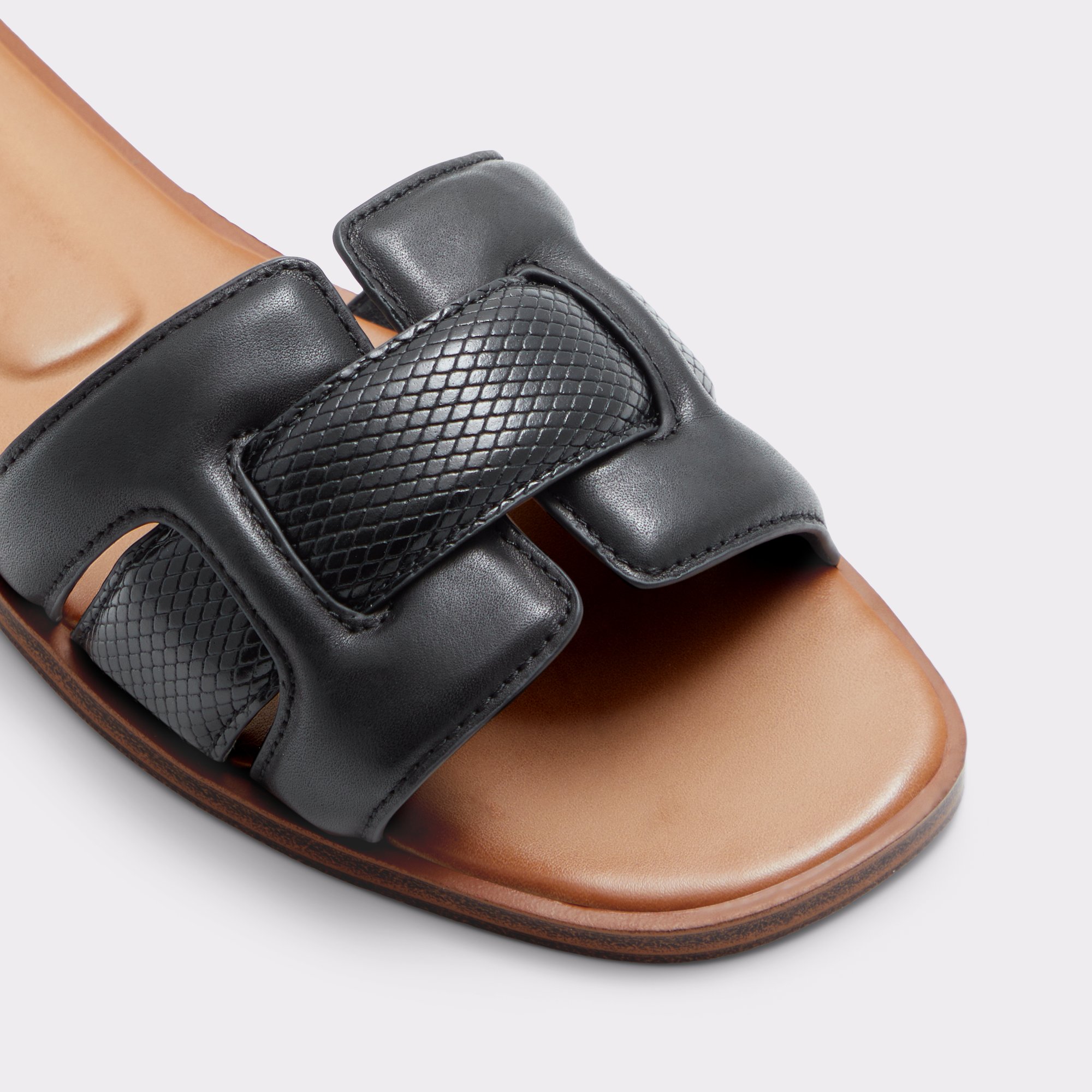 Elenaa Black Women Flat Sandals
