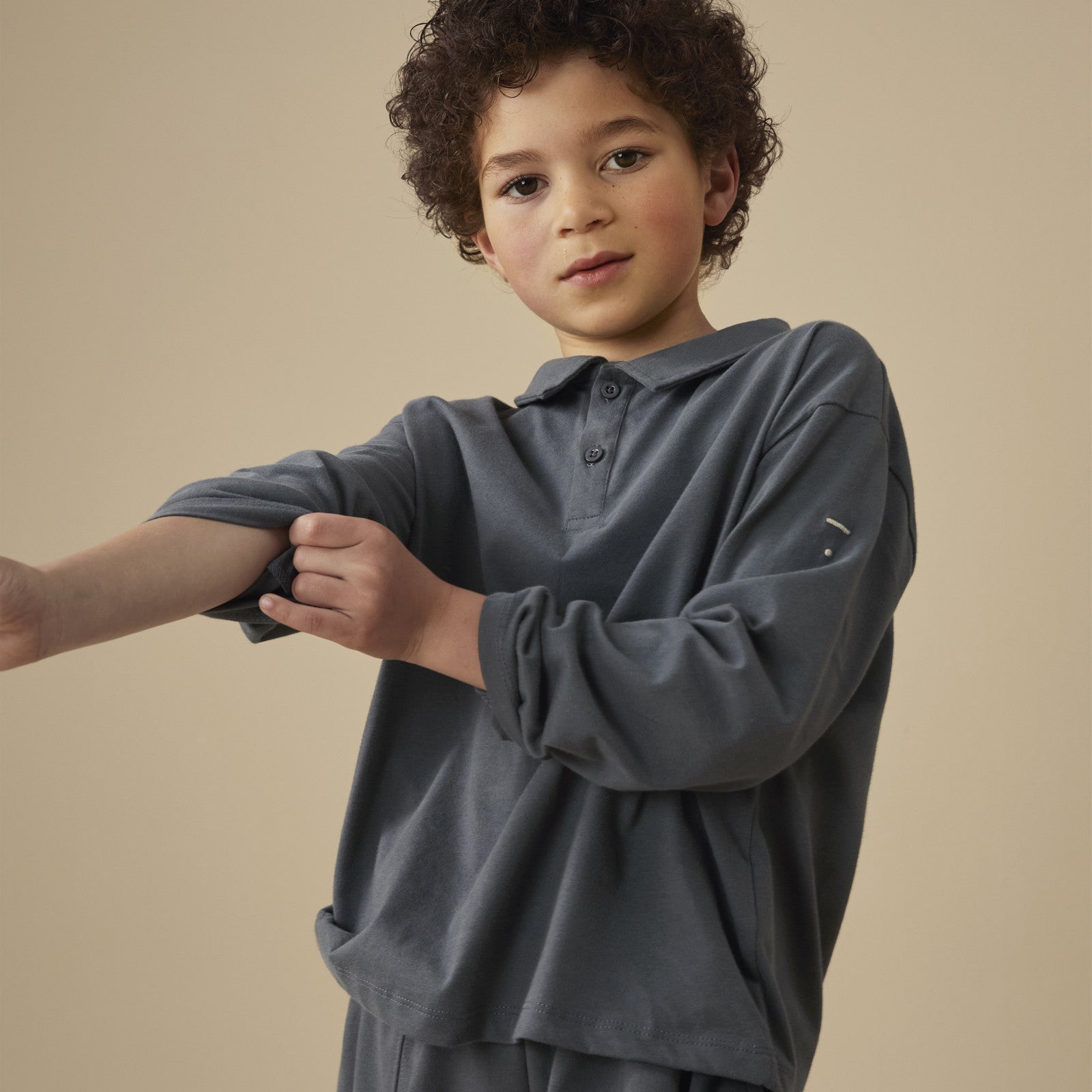 Poloshirt Blue Grey