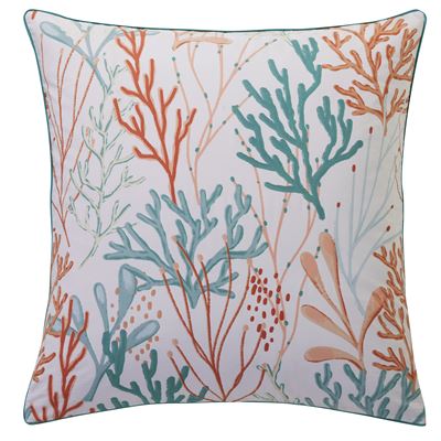 Linge de lit percale motif coraux