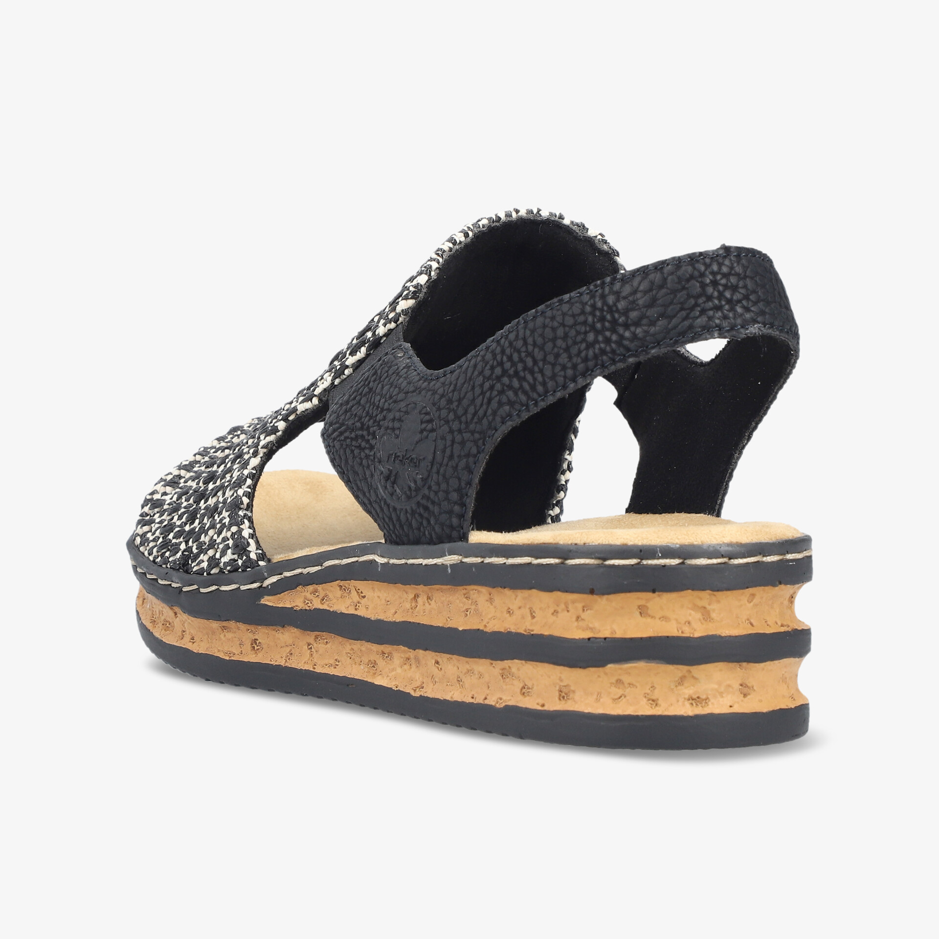 rieker Damen Keilsandalen schwarz
