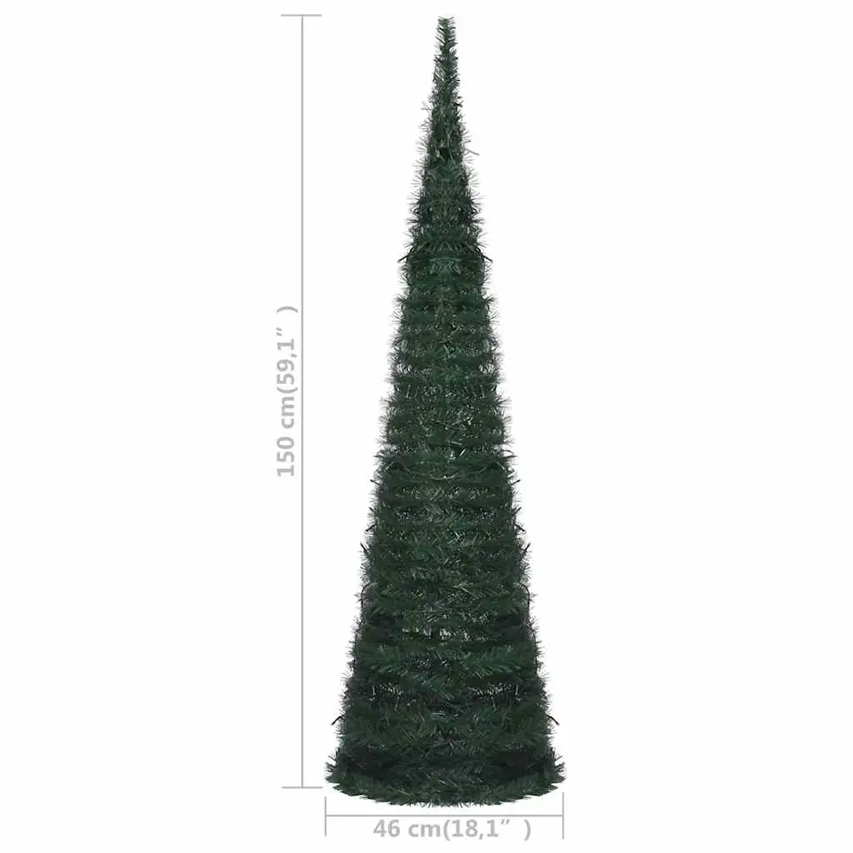 vidaXL - Pop-up Kerstboom - Groen - 150 x 46 cm