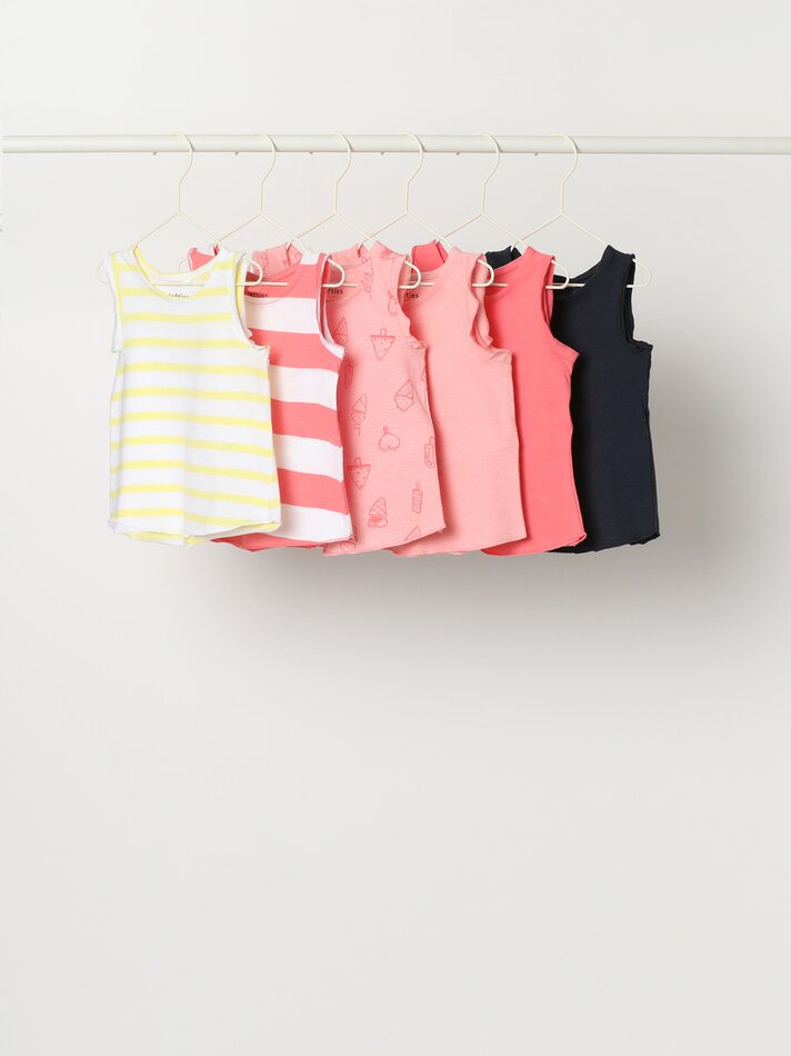 Pacote com 6 camisetas sortidas - Azul Marinho
