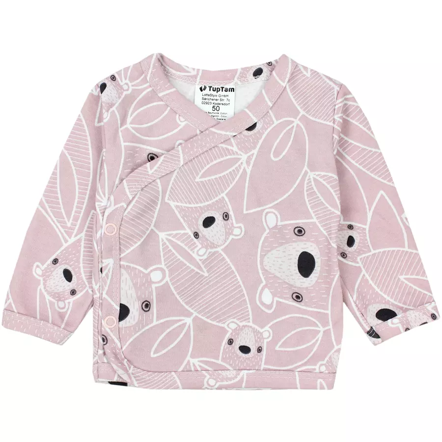 TupTam Baby Mädchen Langarm Wickelshirt 5er Set beigerosa