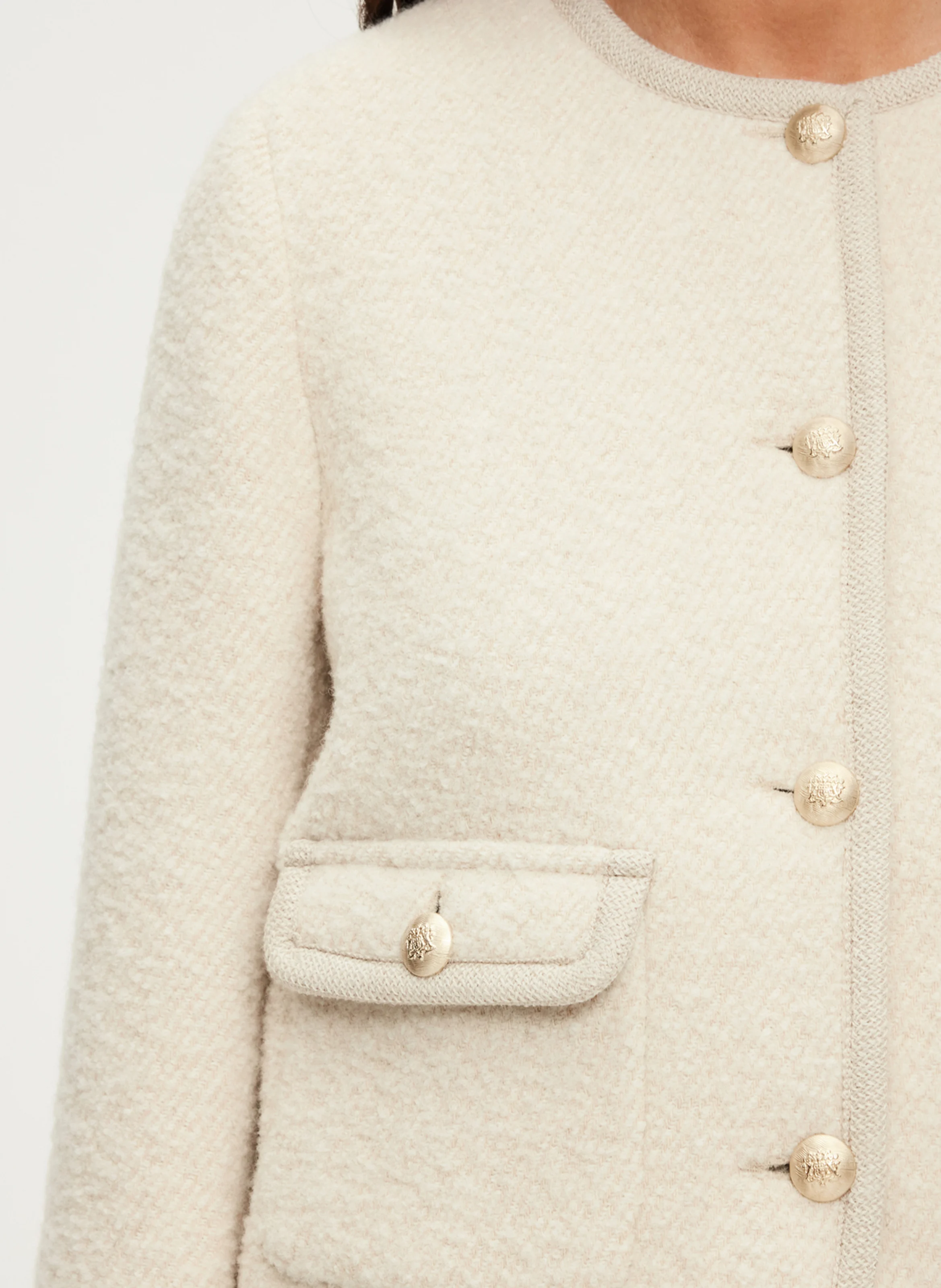 MAHAULT - Veste courte boutonnée| Beige