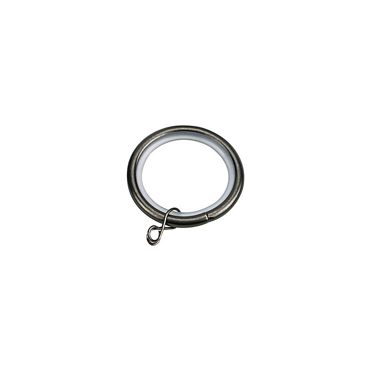 10 anneaux pour barre à rideau Kimlos GoodHome Ø28 mm noir