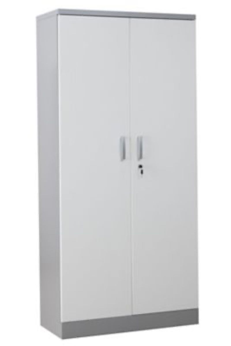 PROREGAL Beetle archiefkast met 4 legplanken, afmetingen (H x B x D): 195 x 92 x 42 cm, zilver & wit