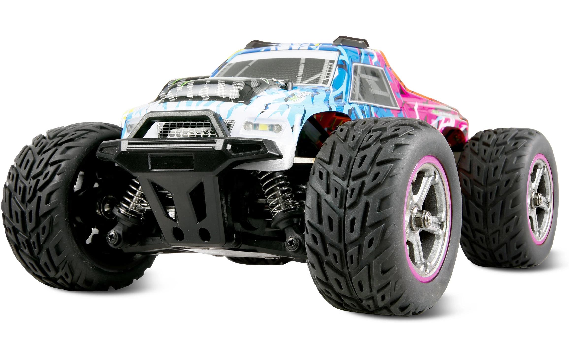 Monster Truck MAX20 1:20 RTR Blau/PinkLeistungsstarker 4WD Monster Truck