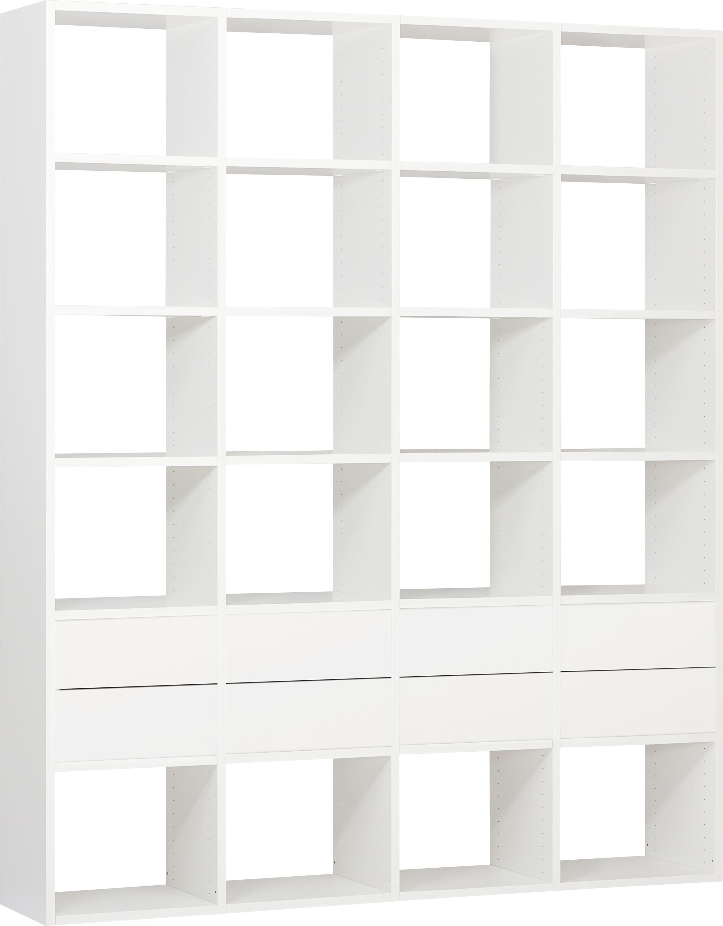 TARA Regal - Weiss / B: 160.0 cm x T: 33.0 cm x H: 222.0 cm