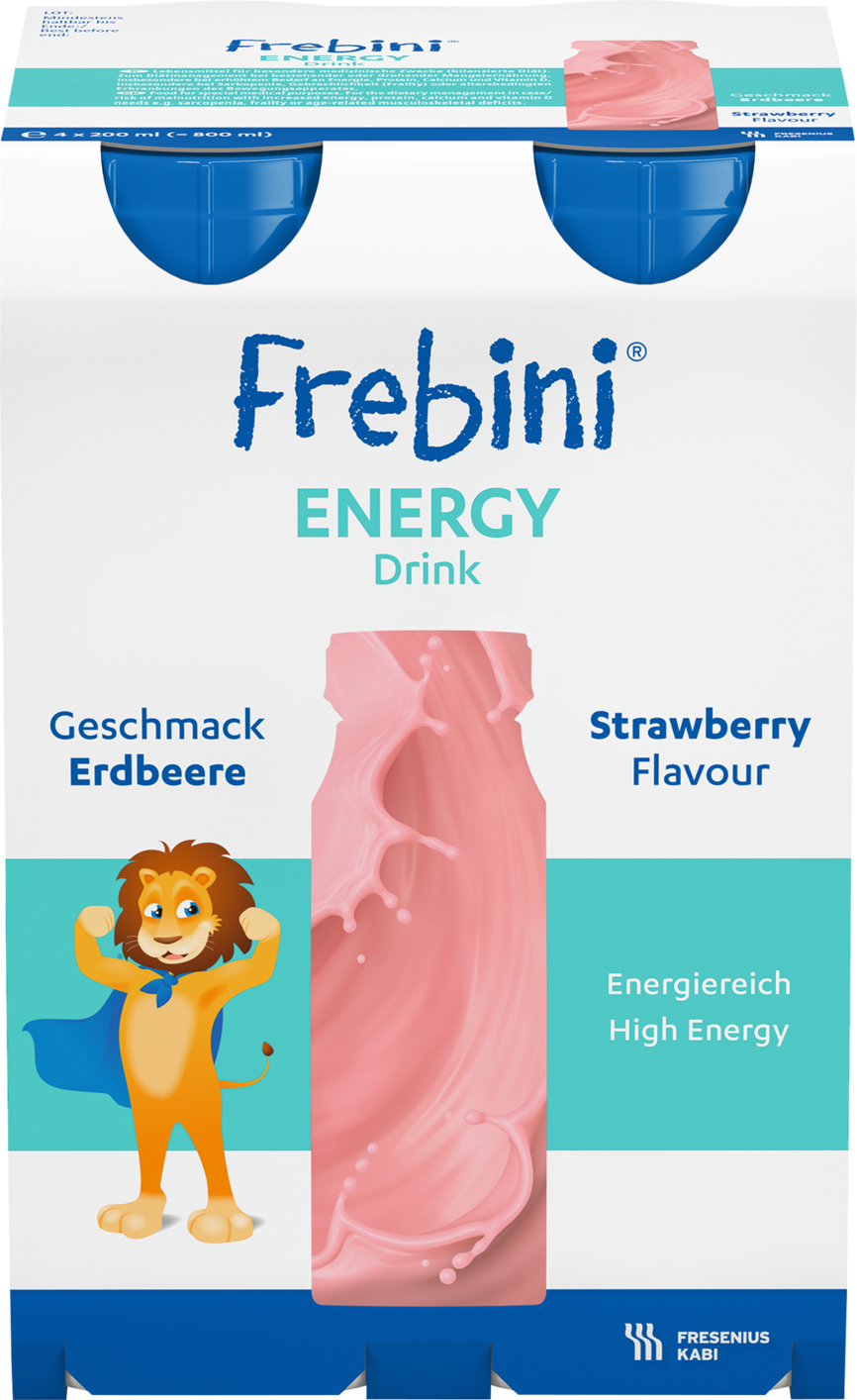 Frebini ENERGY Drink Jordbær  4x200 ml