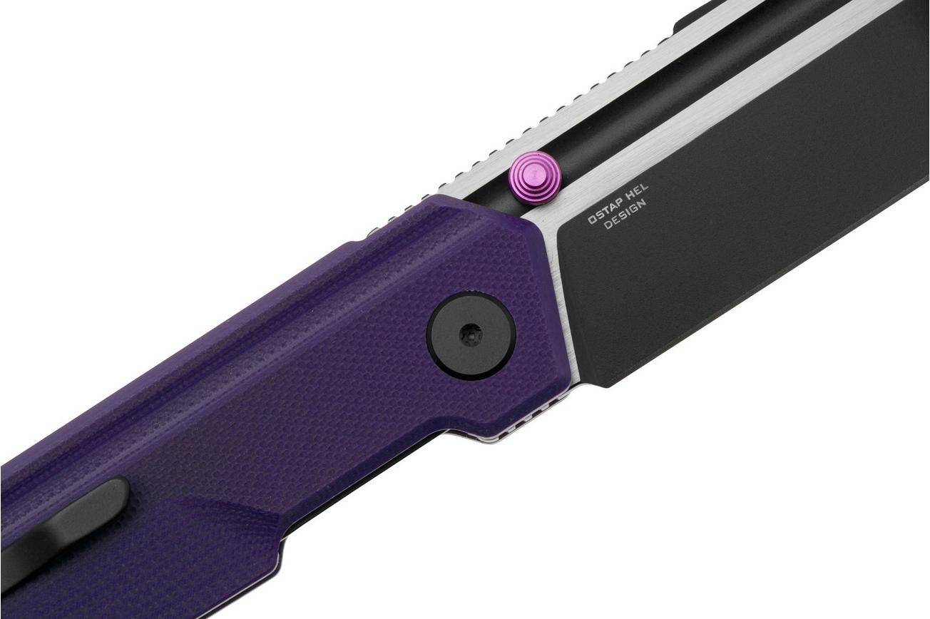 Bestech Tardis BG54B Purple G10, zakmes, Ostap Hel design