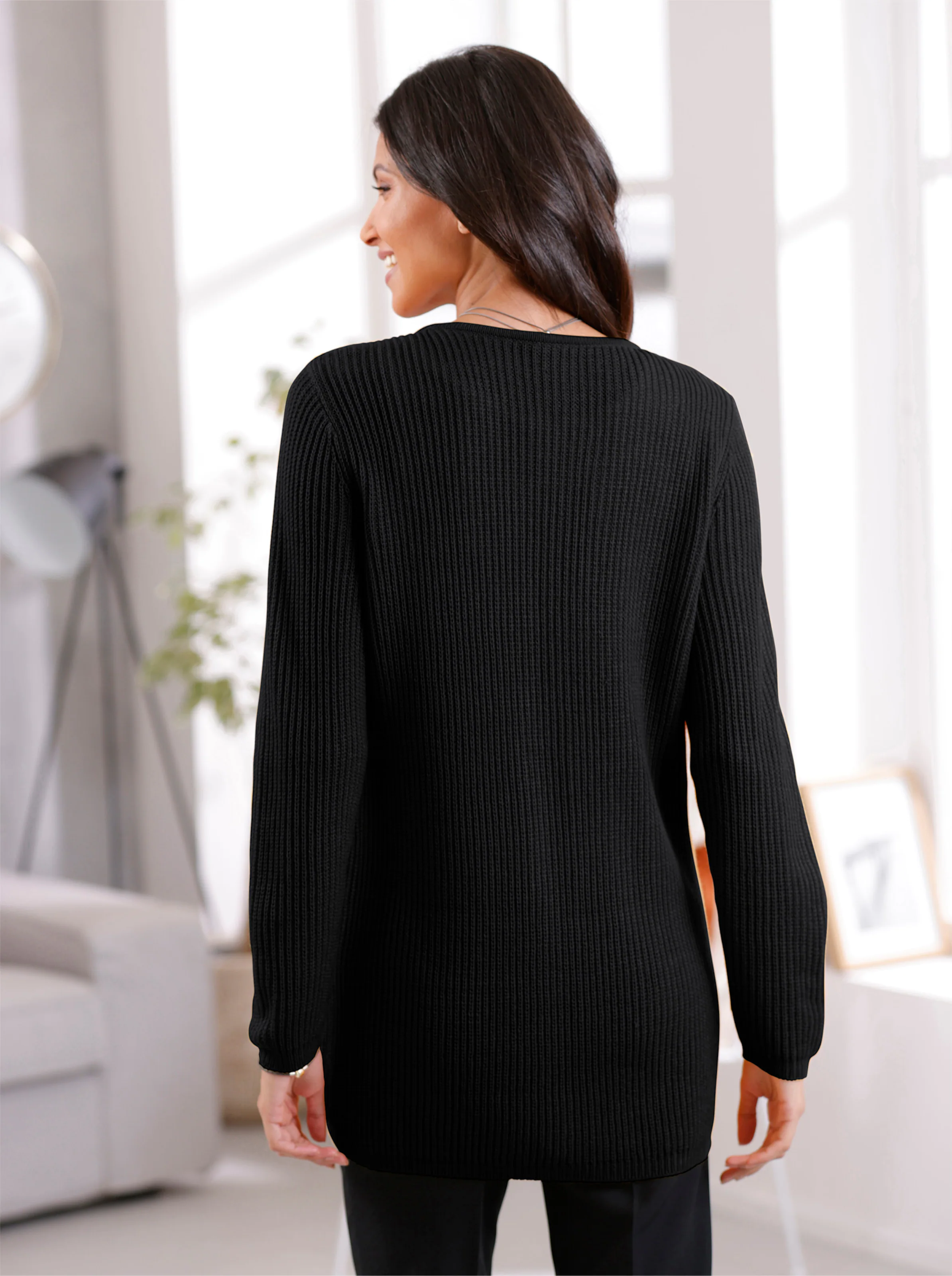 Strickjacke in schwarz