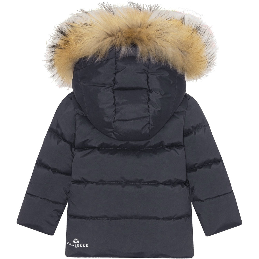 Køb Ver De Terre 600 Navy Baby Dunjakke W/Fur