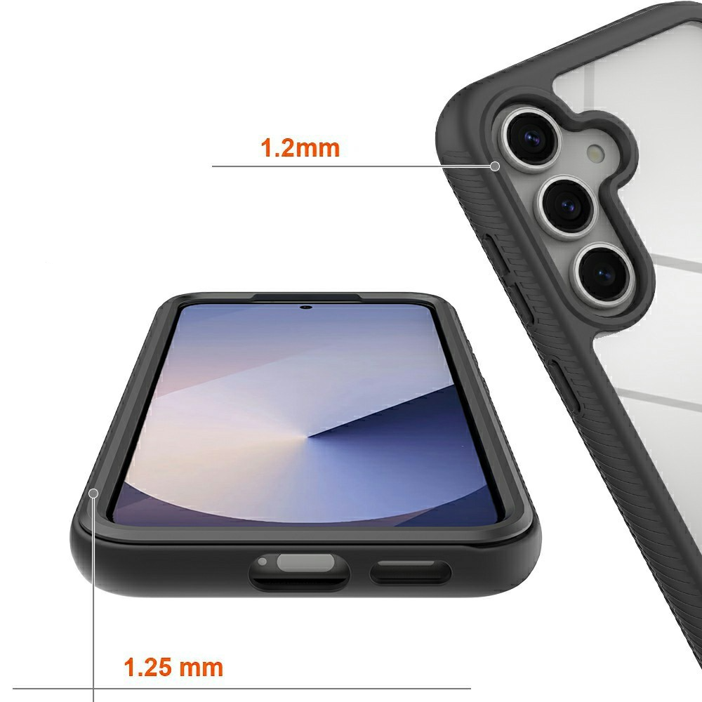 Samsung Galaxy S25 Magnetische Schutzhülle mit Panzer Glas Backcover   Display- / Kameraschutz MagSafe-Modul (Verschlussmechanismus) - Schwarz