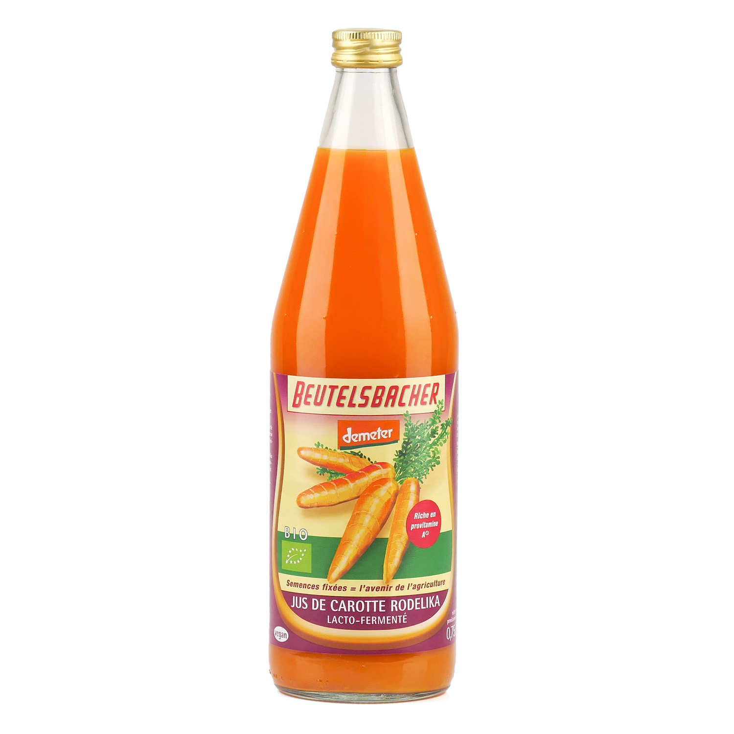 Jus de carotte Rodelika lacto fermenté bio