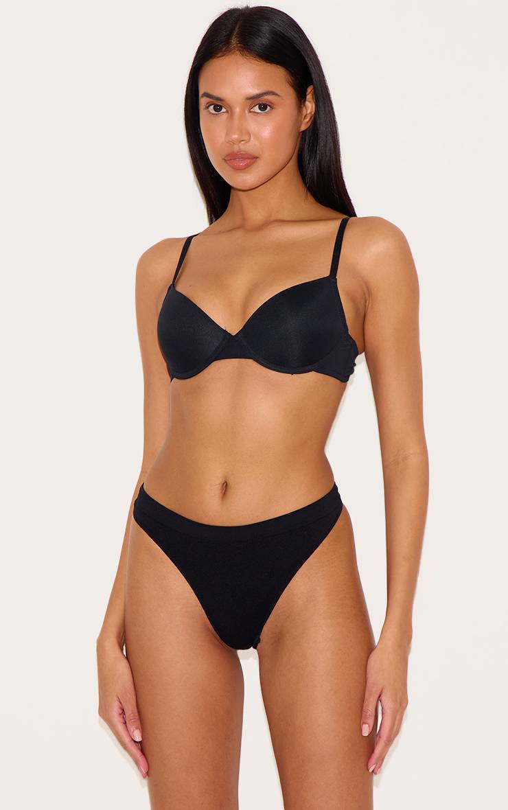 Noir Soutien-gorge T-shirt À Armatures