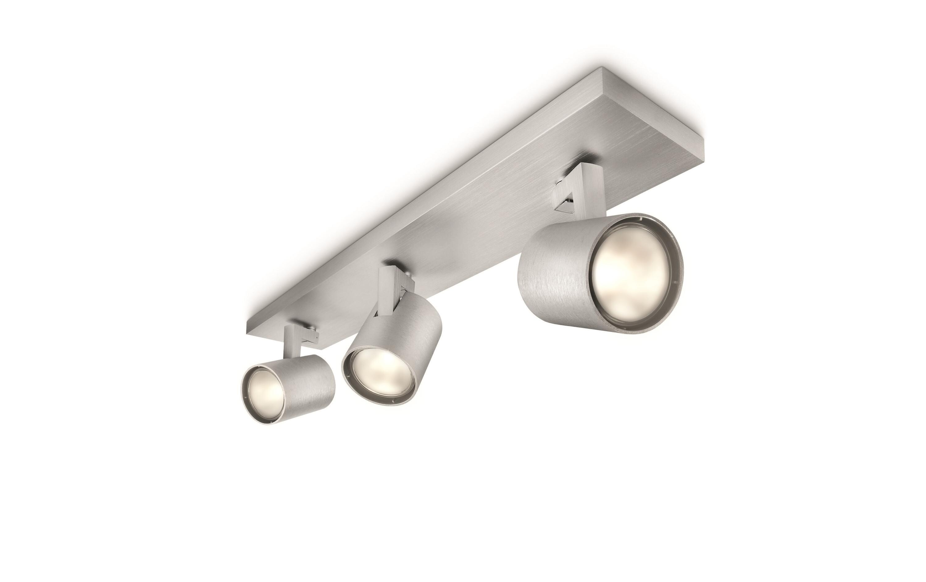 Aufbauspot Runner, 3 x GU10, 20 W, SilberMyLiving Aufbauleuchte mit beweglichem Leuchtenkopf