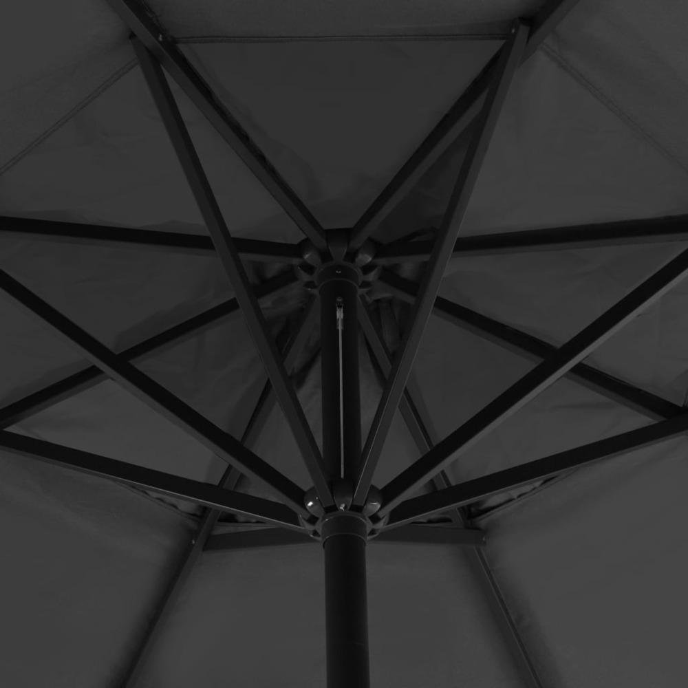 Parasol avec mât en aluminium 500 cm anthracite