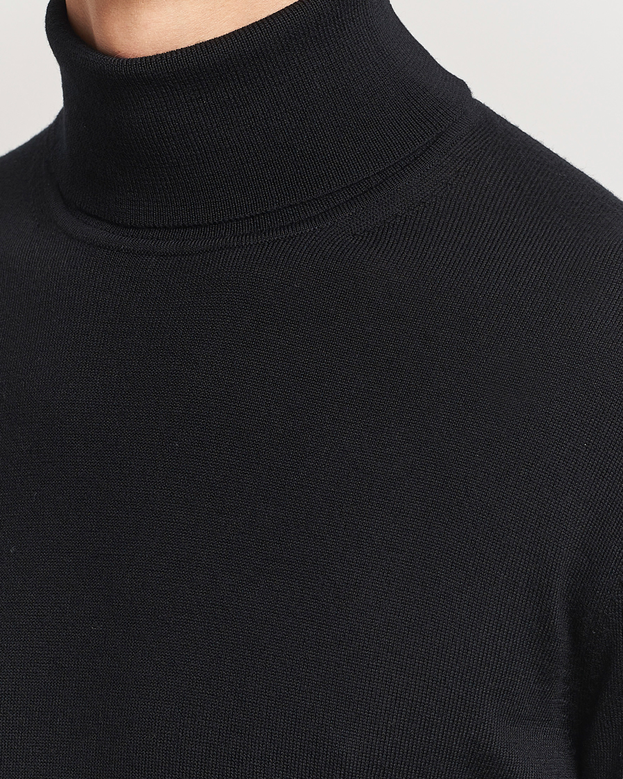 Charles Tyrwhitt Pure Merino Roll Neck Jumper Black