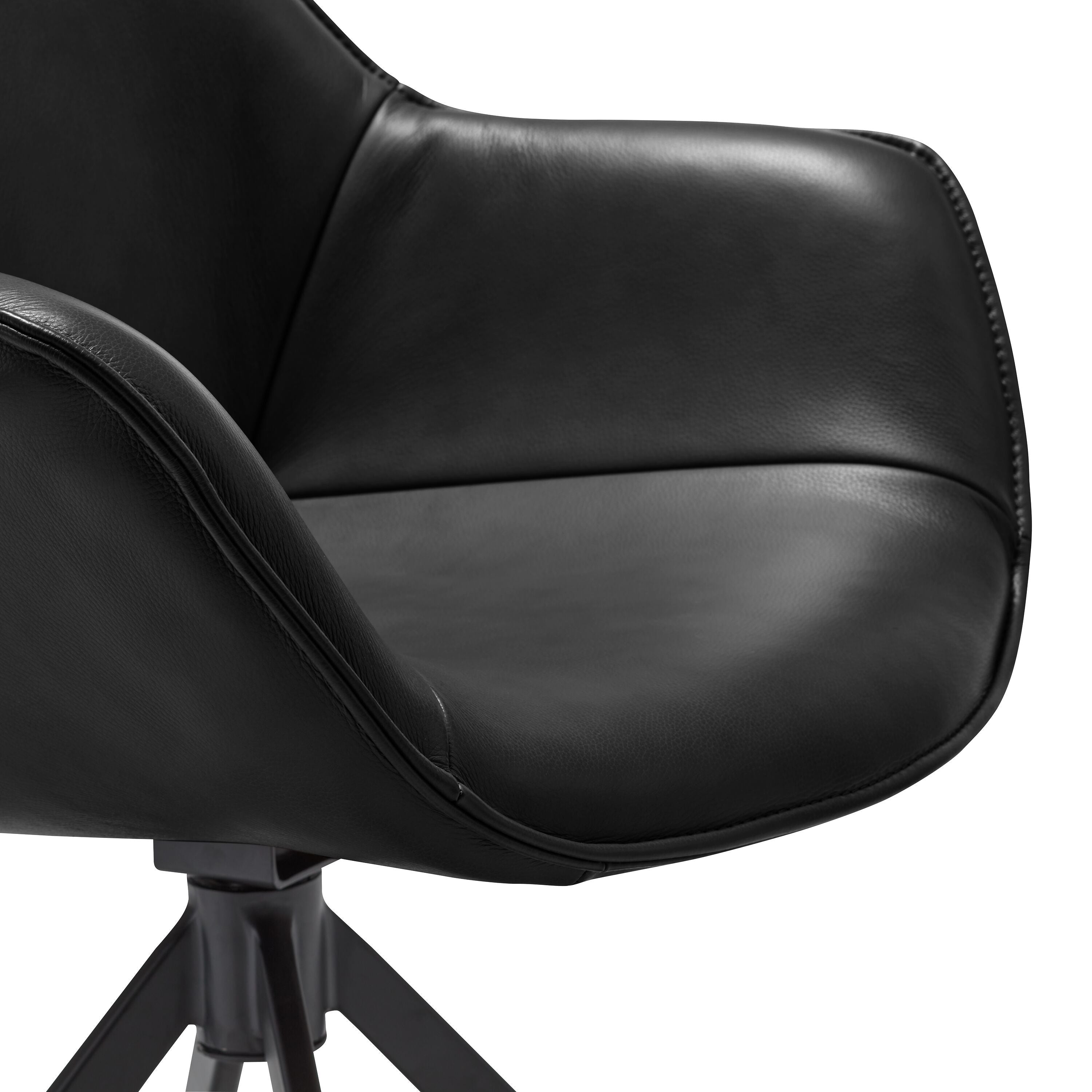 LUINO Stuhl - Schwarz / B: 68.0 cm x T: 62.0 cm x H: 82.5 cm
