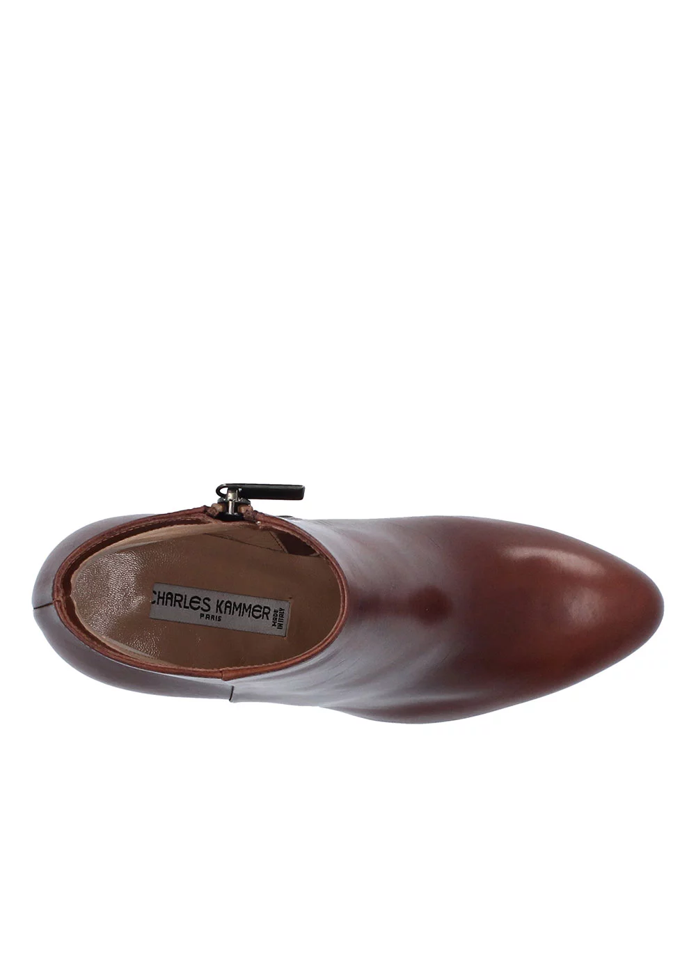 BOOTS PLATEAU SAULES CUIR MARRON