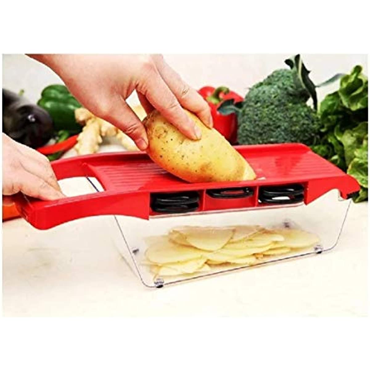 Mandoline Slicer Nicer Fatiador Cortador De Legumes 6 Em 1