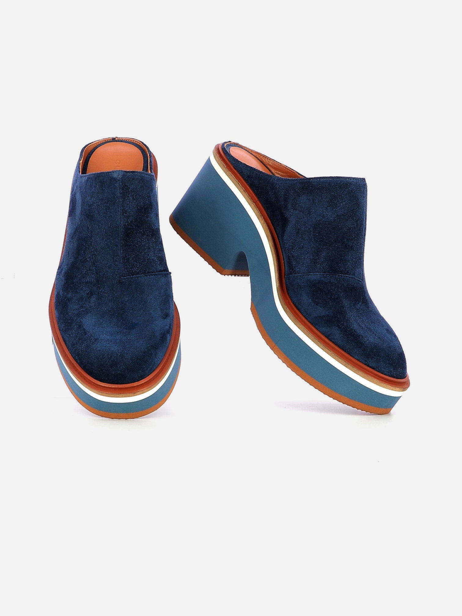 MULES - AMIGO mules, velours blue