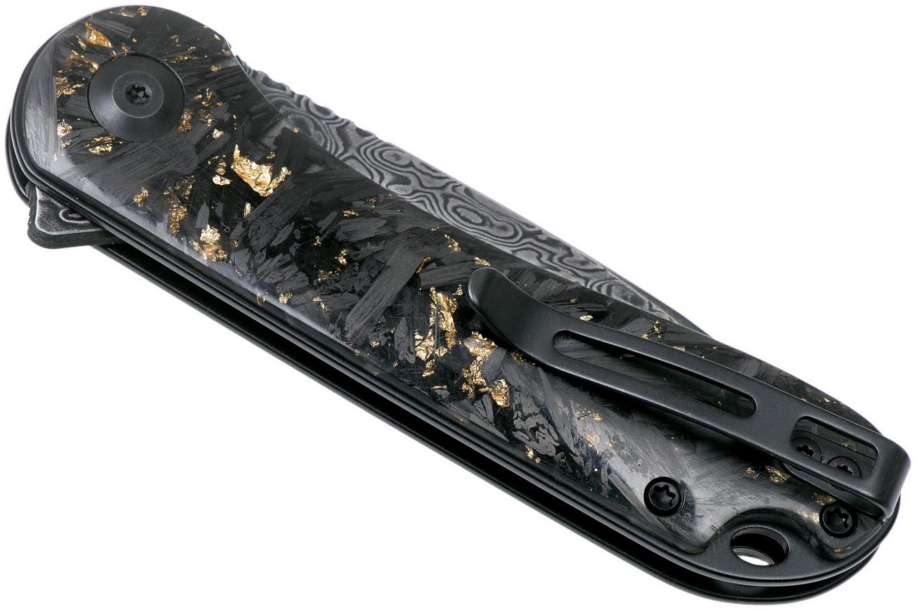 Civivi Elementum C907C-DS1 Damascus, Shredded Gold Carbonfiber zakmes