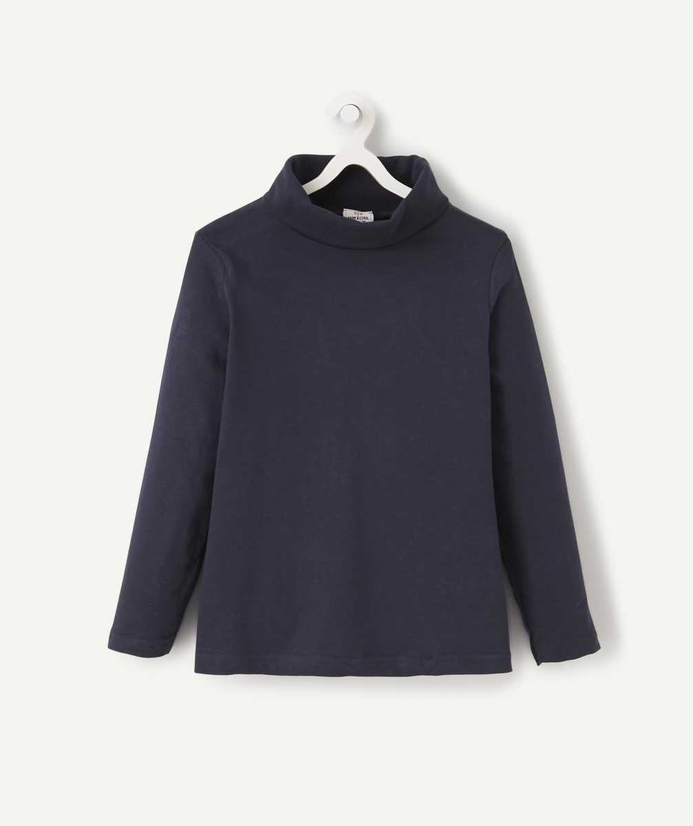 COL ROULÉ BLEU MARINE BASIC GARÇON