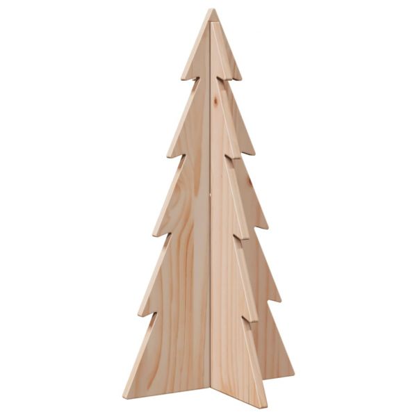 vidaXL Árvore de Natal Decorativa 59,5 cm Madeira de Pinho Maciça - 2601432198