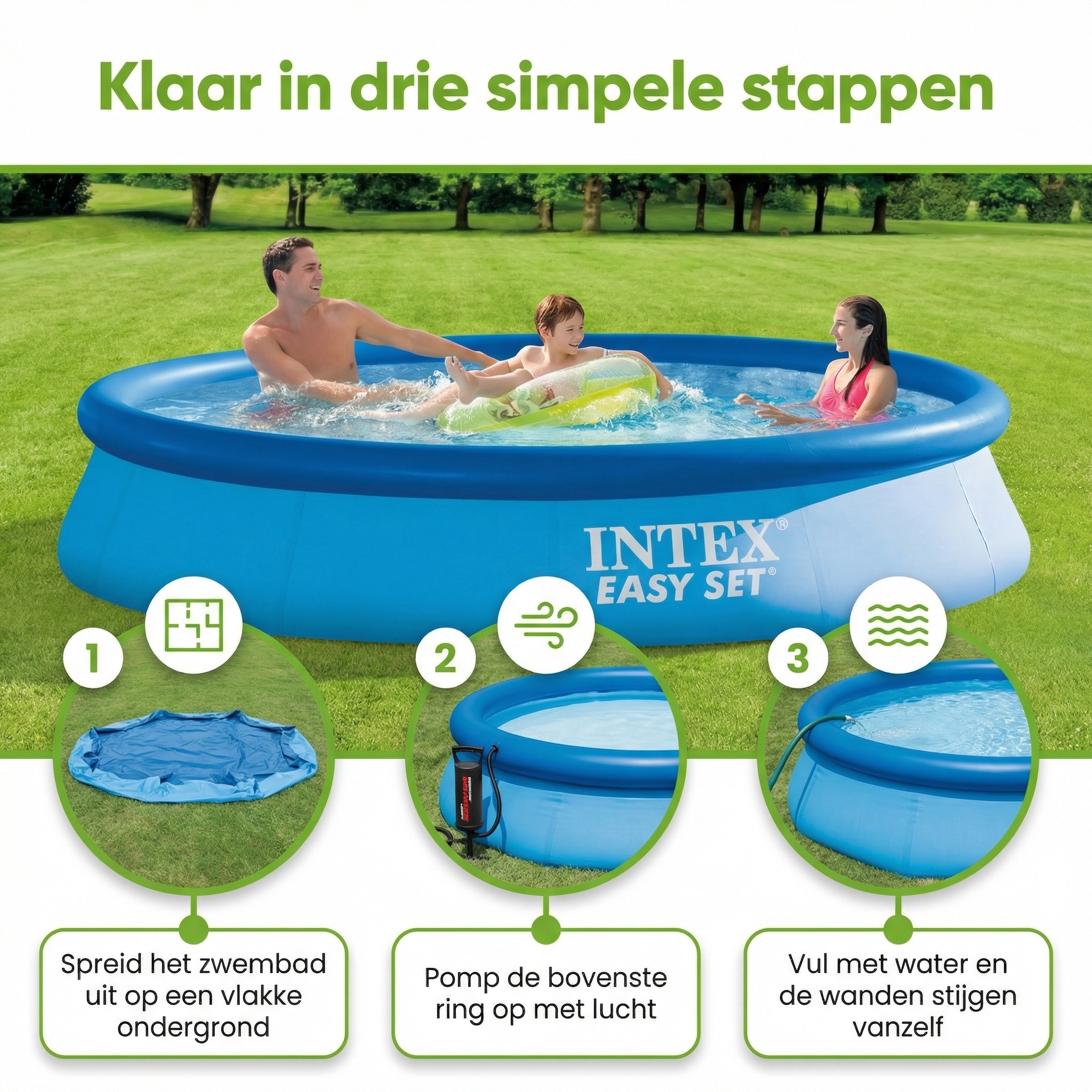 Intex easy set 366x76cm zwembad