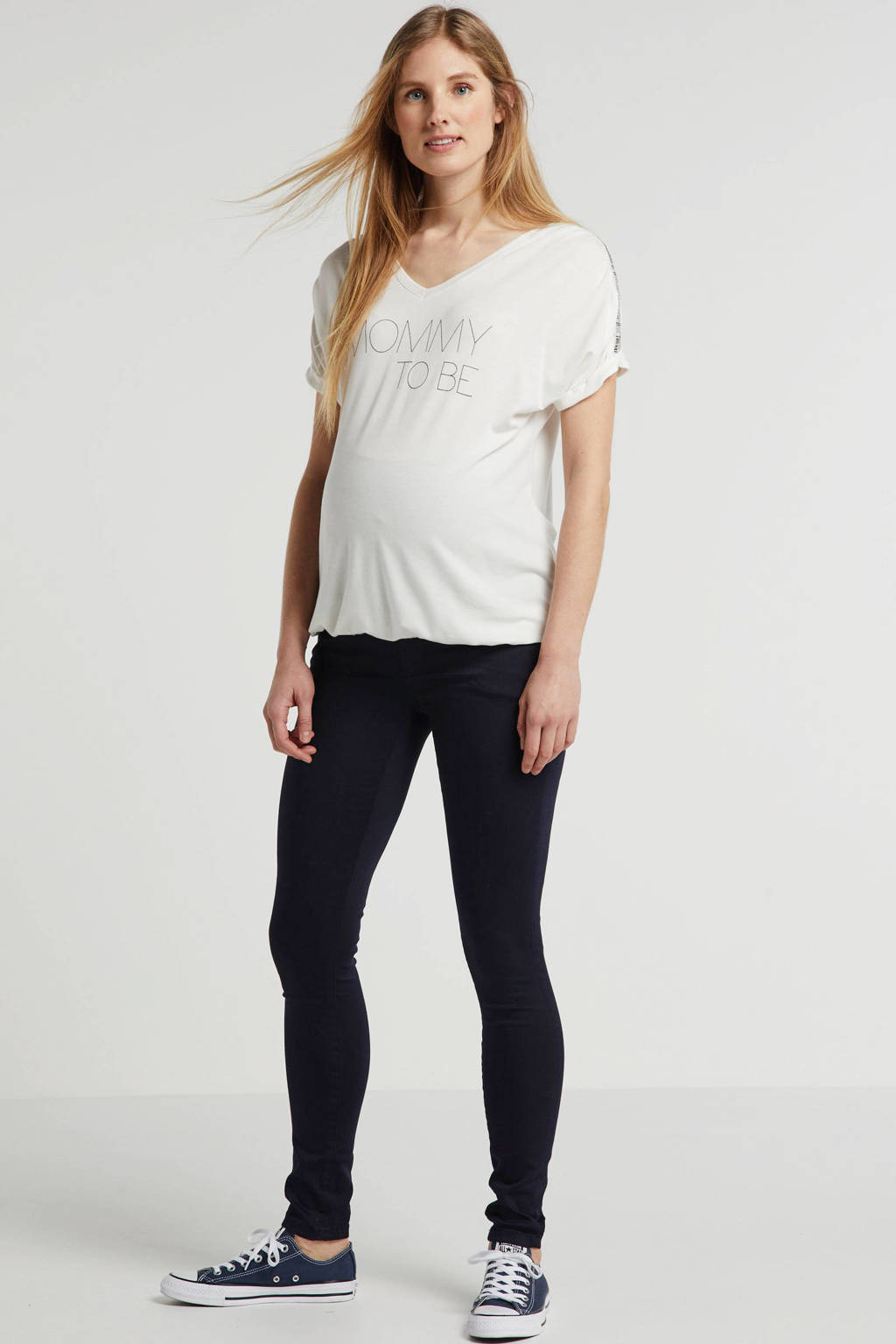 Noppies low waist super skinny zwangerschapsjeans Romy donkerblauw