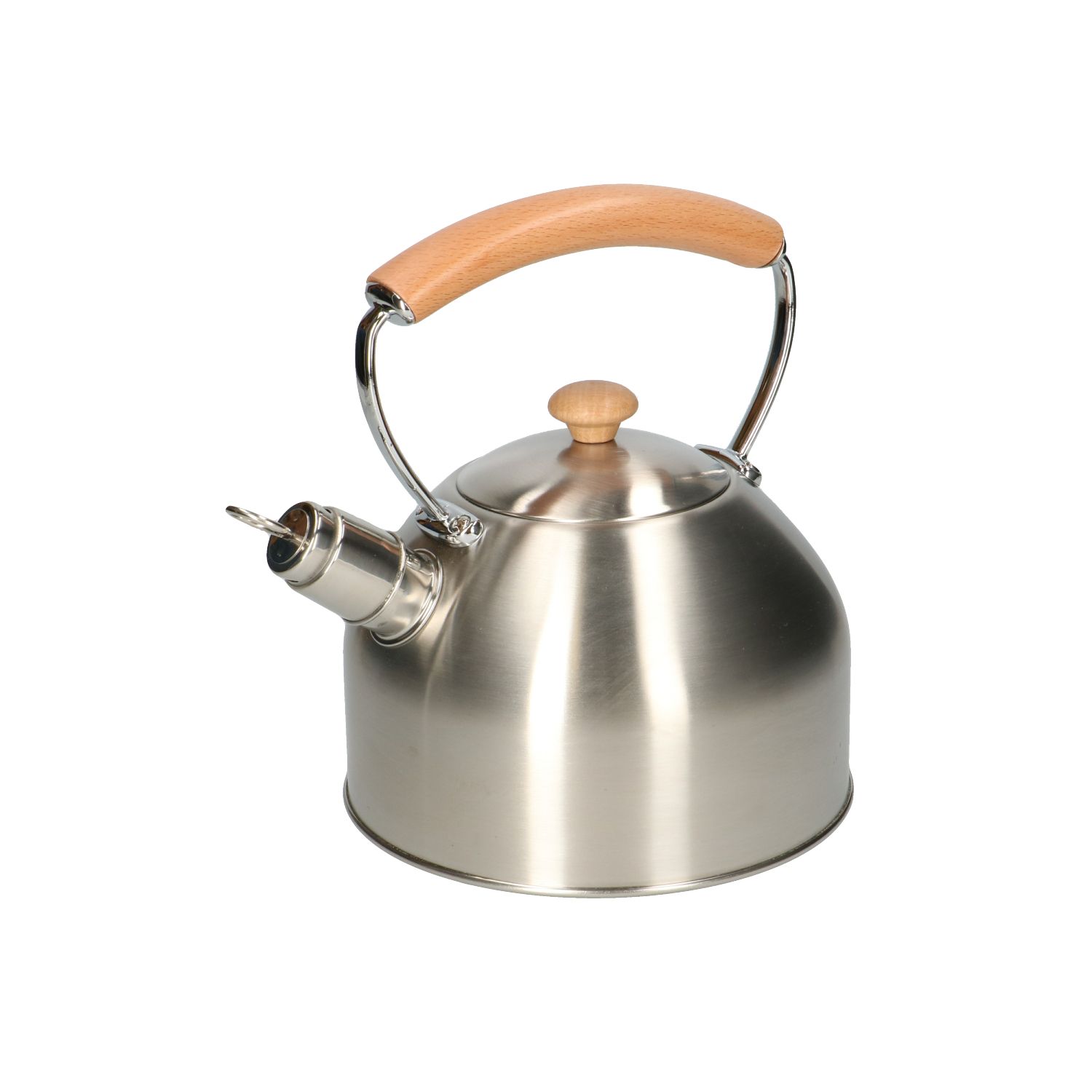 Fluitketel, rvs met houten handvat, 2.5 liter